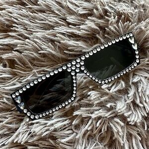 OFF-WHITE Black Embellished Sunglasses